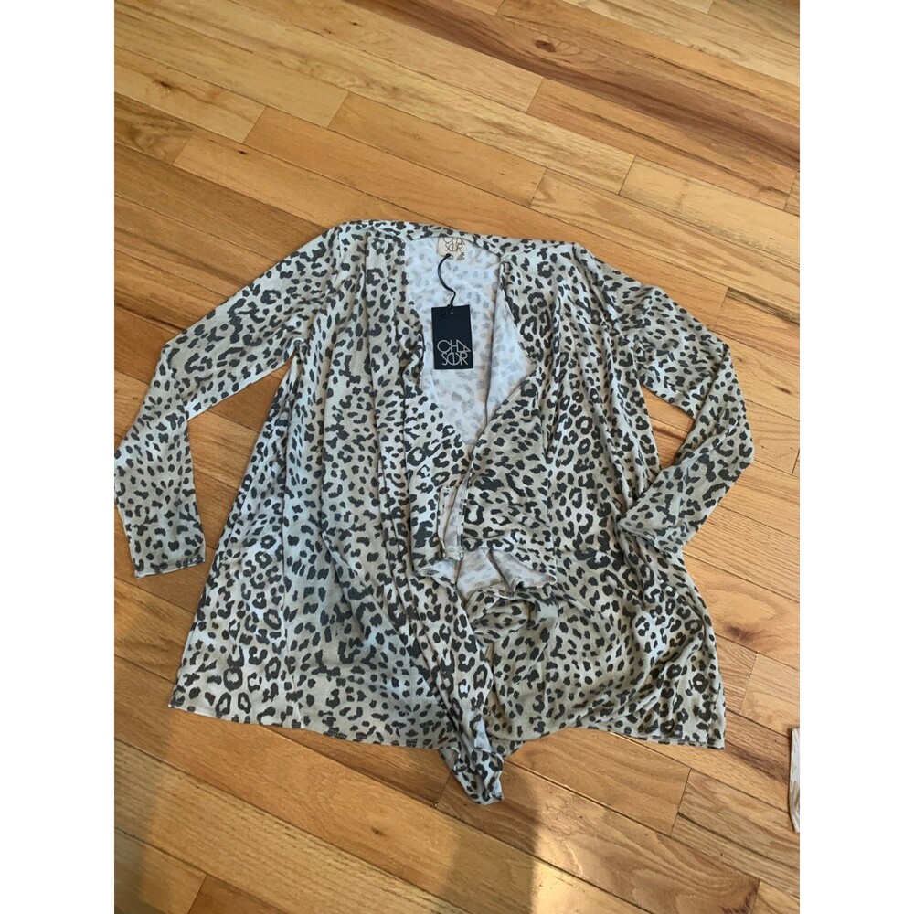 Chaser Brand Cardigan Leopard Print size large